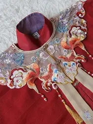 Women 1Pc Chinese Style Women's Ming Dynasty Hanfu Embroidered Cape Cloud Shoulder Daily Hanfu Exquisite Accessories