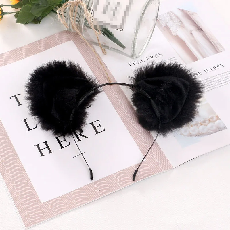 Cute Cat Fox Ears Ball Pompon Headband    Party Hairband    Anime Cosplay Costume   Halloween Christmas