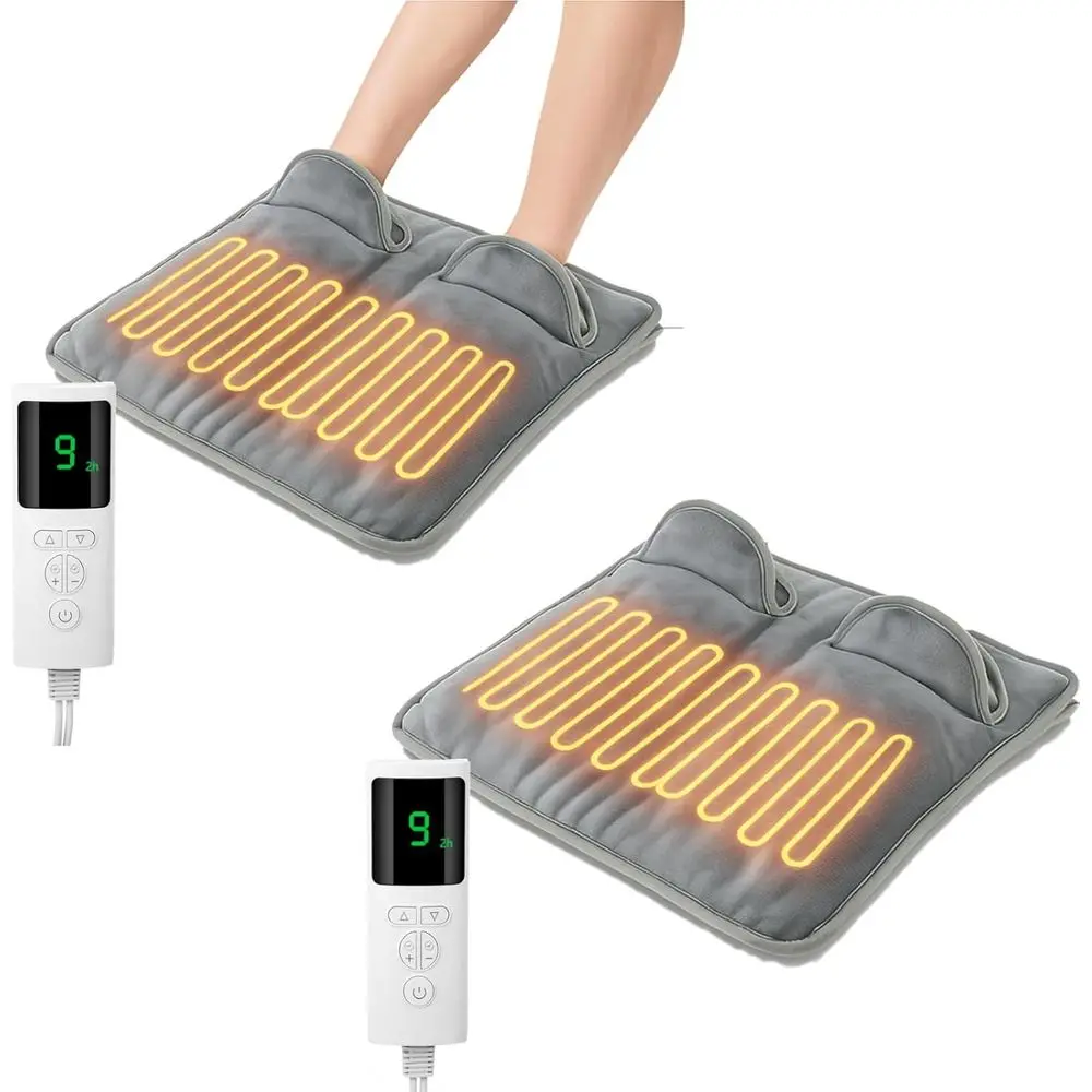 

9-Level Electric Foot Warmer Pad with Timer, Soft Flannel, Auto Shut-Off, Ideal for Home & Office, Perfect Winter Gift