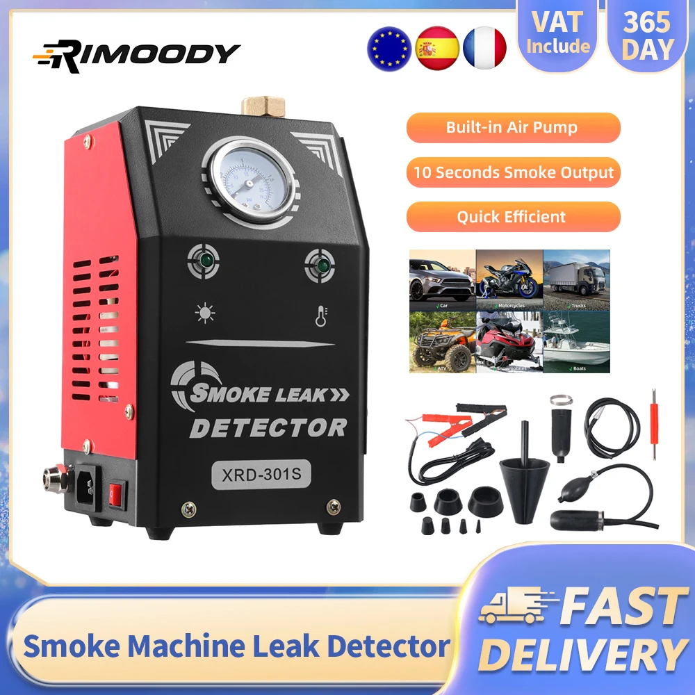 Rimoody – détecteur de fuite de fumée automobile 12V, testeur de Pipeline automobile, testeur EVAP, détecteur de fuite de fumée de voiture, Machine d'essai de fumée