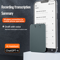 AI Powerd ChatGPT-4 App Phone Call Mini Audio Voice Recorder Espia Transcribe Summarize 58Language Translator Audio Dictaphone