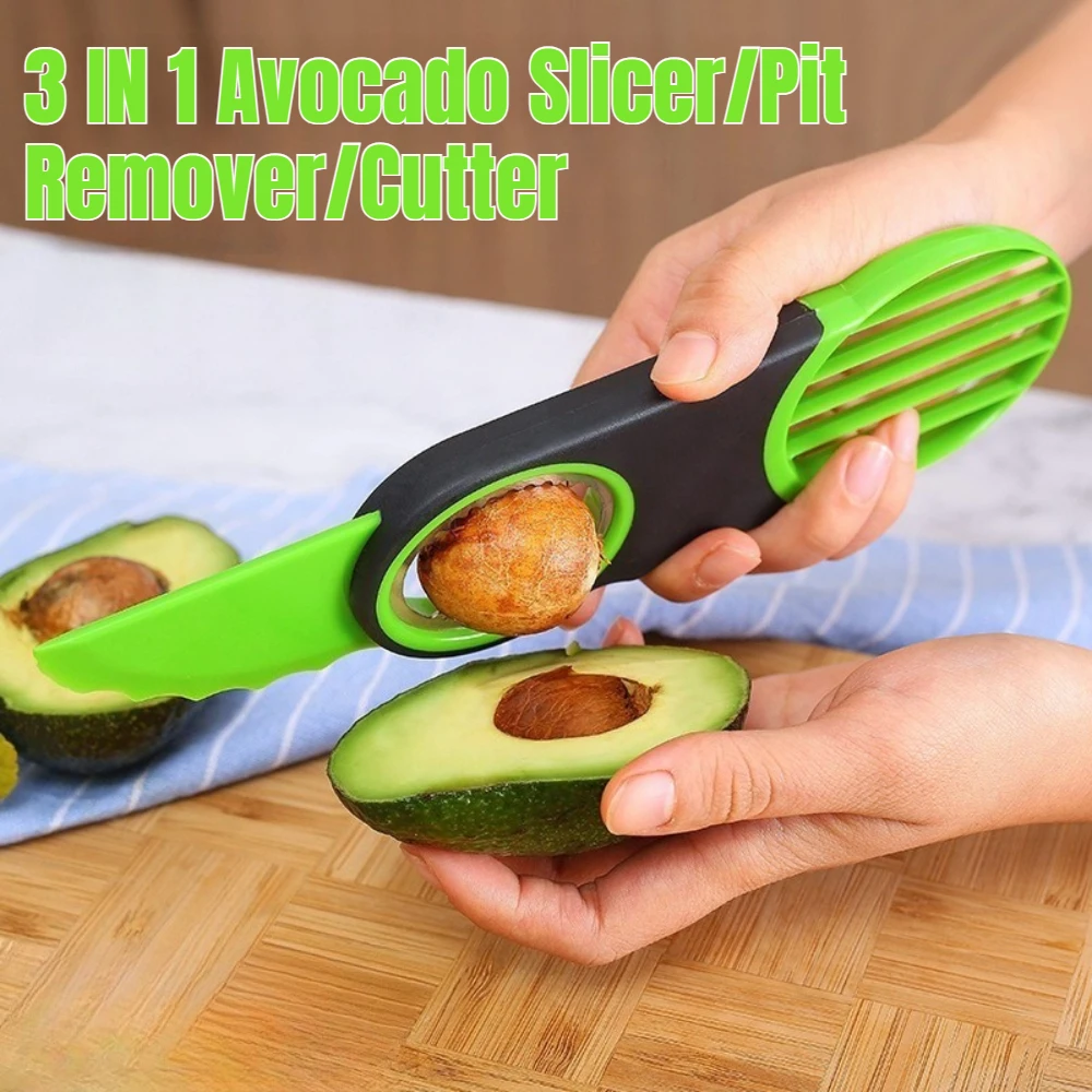 Avocado Slicer Tool - 3-in-1 Avocado Slicer Tool Stainless Steel
