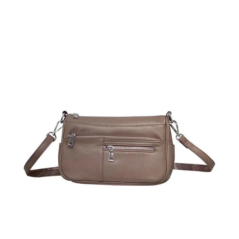 

Women Small Shoulder Bag 100% Genuine Leather White Blue Fashion Crossbody Purse Beige Hobos Handbag