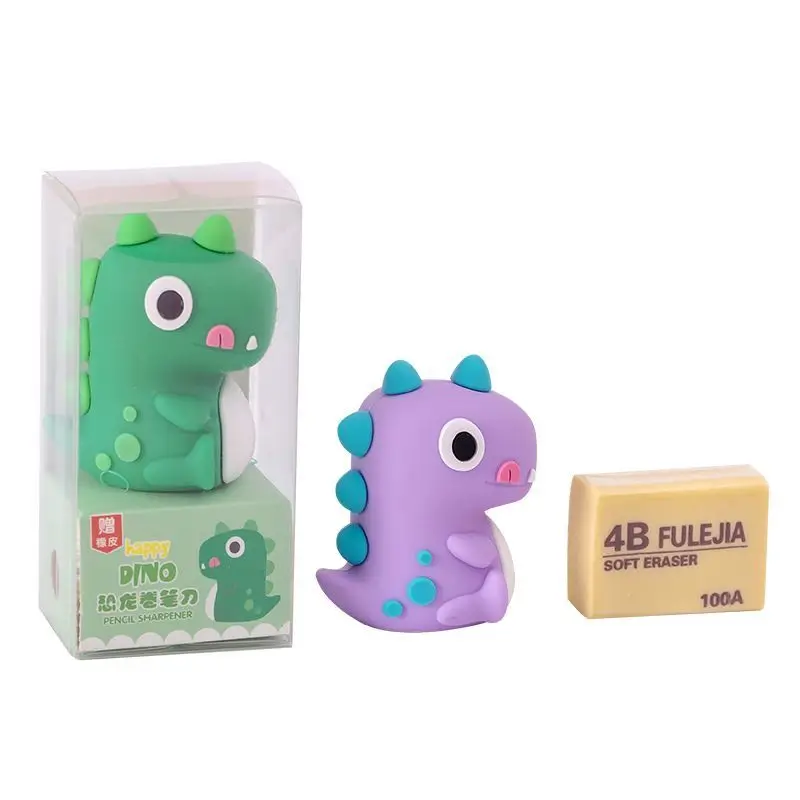 1 Piece Stationery Kawaii Animals Cartoon Pencil Sharpener Office Supplies Gift Kawaii School Accessories with Eraser