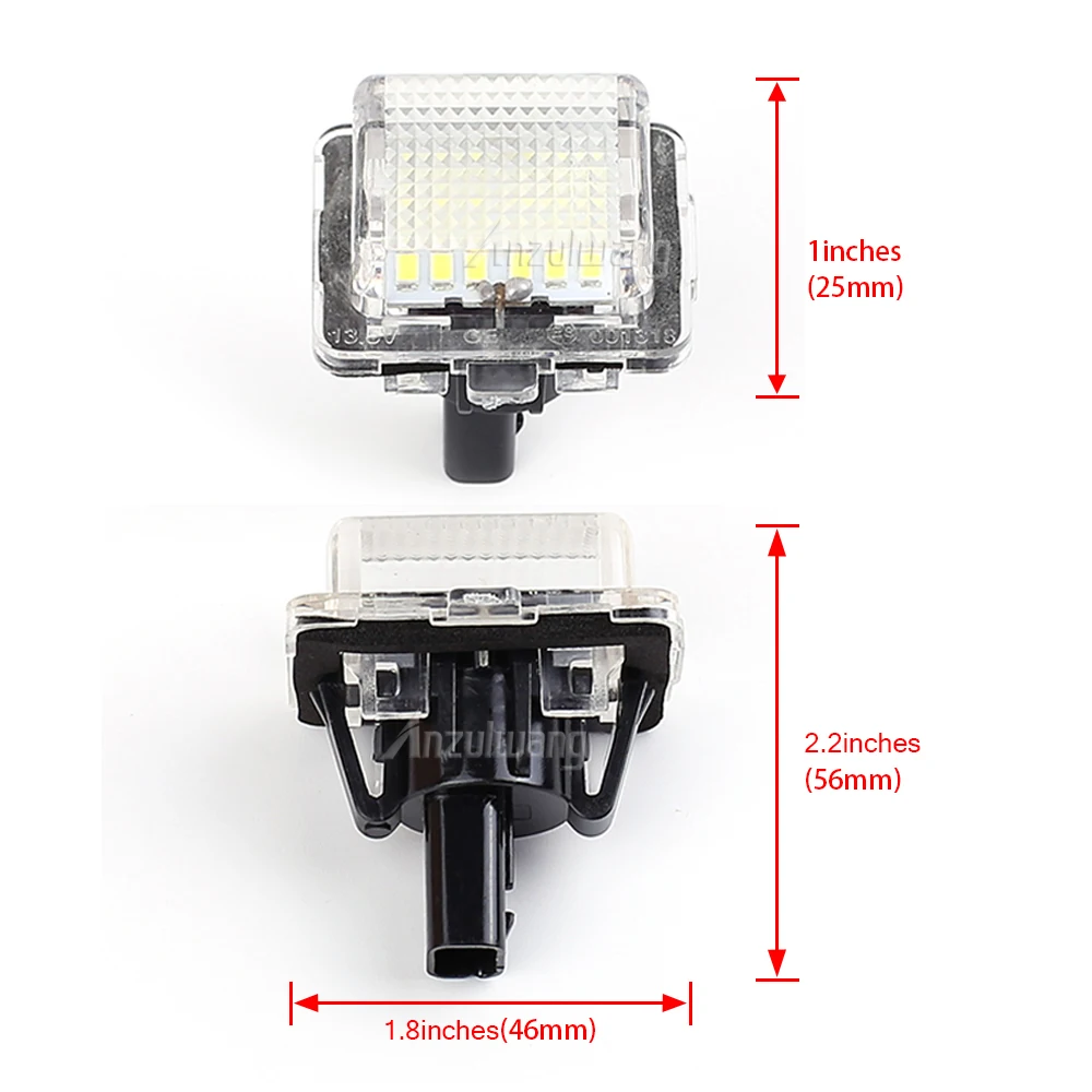 2 Pcs Canbus LED License Plate Light Car Number Lamp Luces For Mercedes Benz CLA Class W204 W221 W212 W216 W166 W231 C117 R172