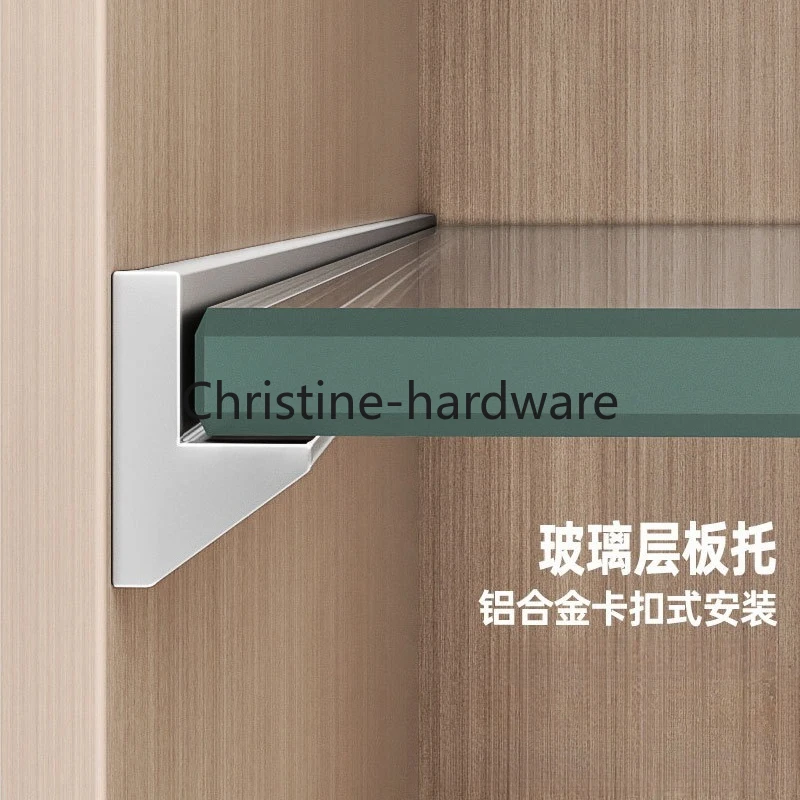 

Комплект из 2 кронштейнов для винного шкафа, алюминиевые кронштейны для стеклянных полок, универсальные, с быстрым креплением