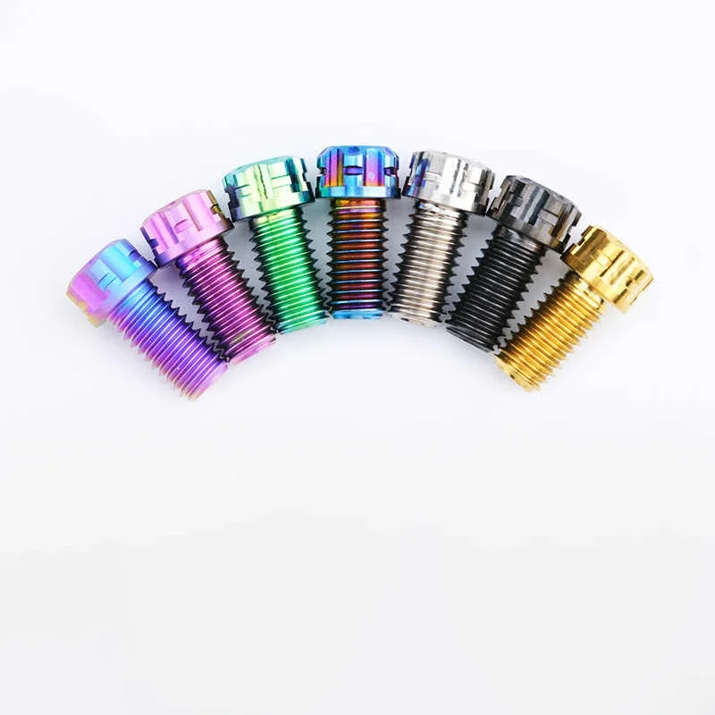 1-10pcs M8 x 15/20/25/30/35/40/45mm Titanium Ti Bolts Torx Inner Plum Small Head Screw D10.8mm For Bike Motorcycle