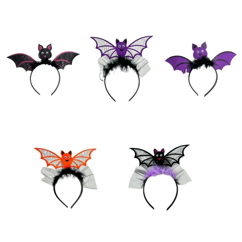 

Adult Teens Cartoon Headband Bat Wing Shape Hair Hoop Plush Party Headpiece Hairband Prom Party Cosplay Costume Props