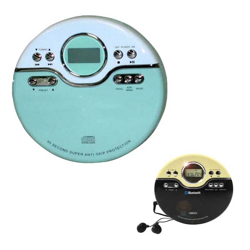 Reproductor de CD de coche recargable de audio de CD portátil Reproductor de Mp3 Discman