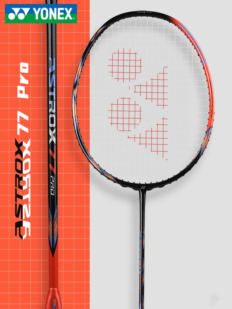 Raqueta de bádminton genuina YONEX personalizable con cuerda AX77PRO Deeporange ASTROXSeries juego de bádminton profesional