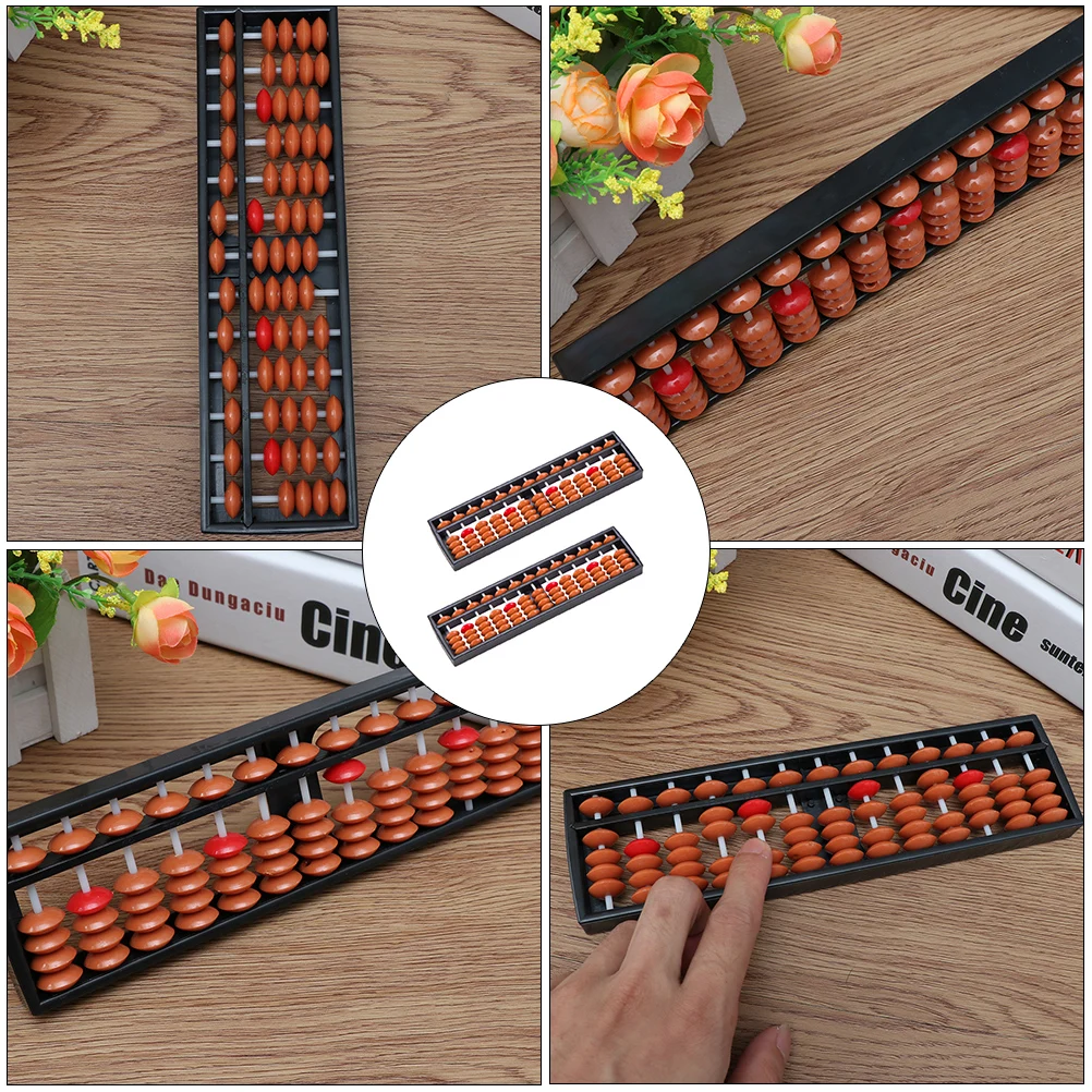 

2pcs Abacus Counting Educational Calculator for Kids Toddlers Traditional Arithmetic Toy Portable MultiFunction Learning Tool