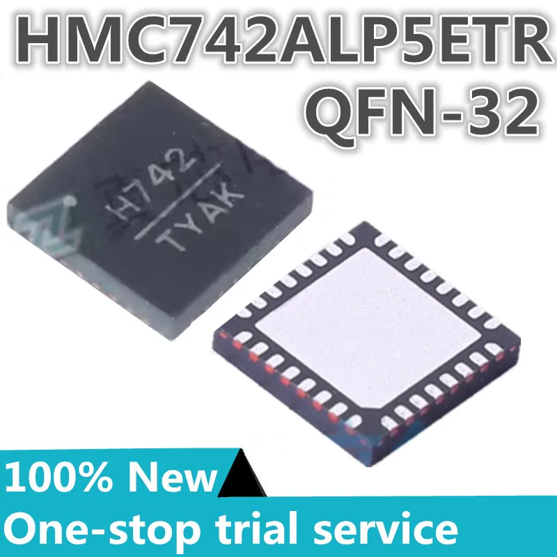 1-10pcs %New original HMC742ALP5ETR HMC742ALP5E Silkscreen H742QFN-32 Rf amplifier IC LTE, WiMax 70MHz ~ 4GHz