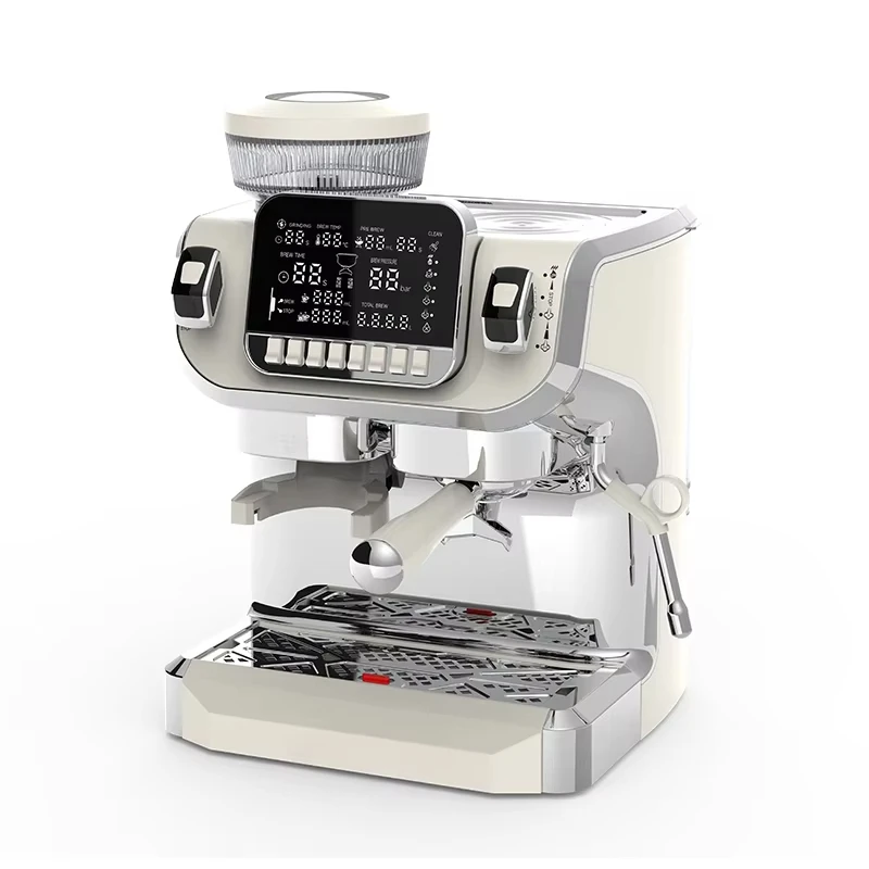 Professional 15 Bar Pump Espresso Coffee Machine Commercial Italian Restaurant Style Stainless Steel Housing  Hotel Use