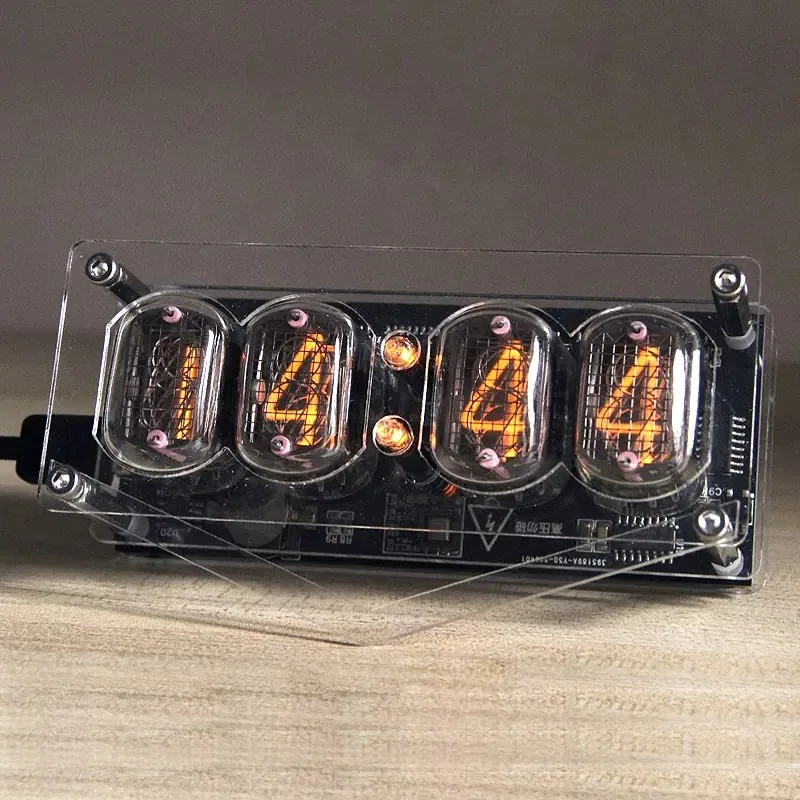 LED Digital Table Clock Desktop Decor Retro Nixie Tube Desk Clocks Luxury Aesthetic Calendar Mechanical Clock Home Decoration