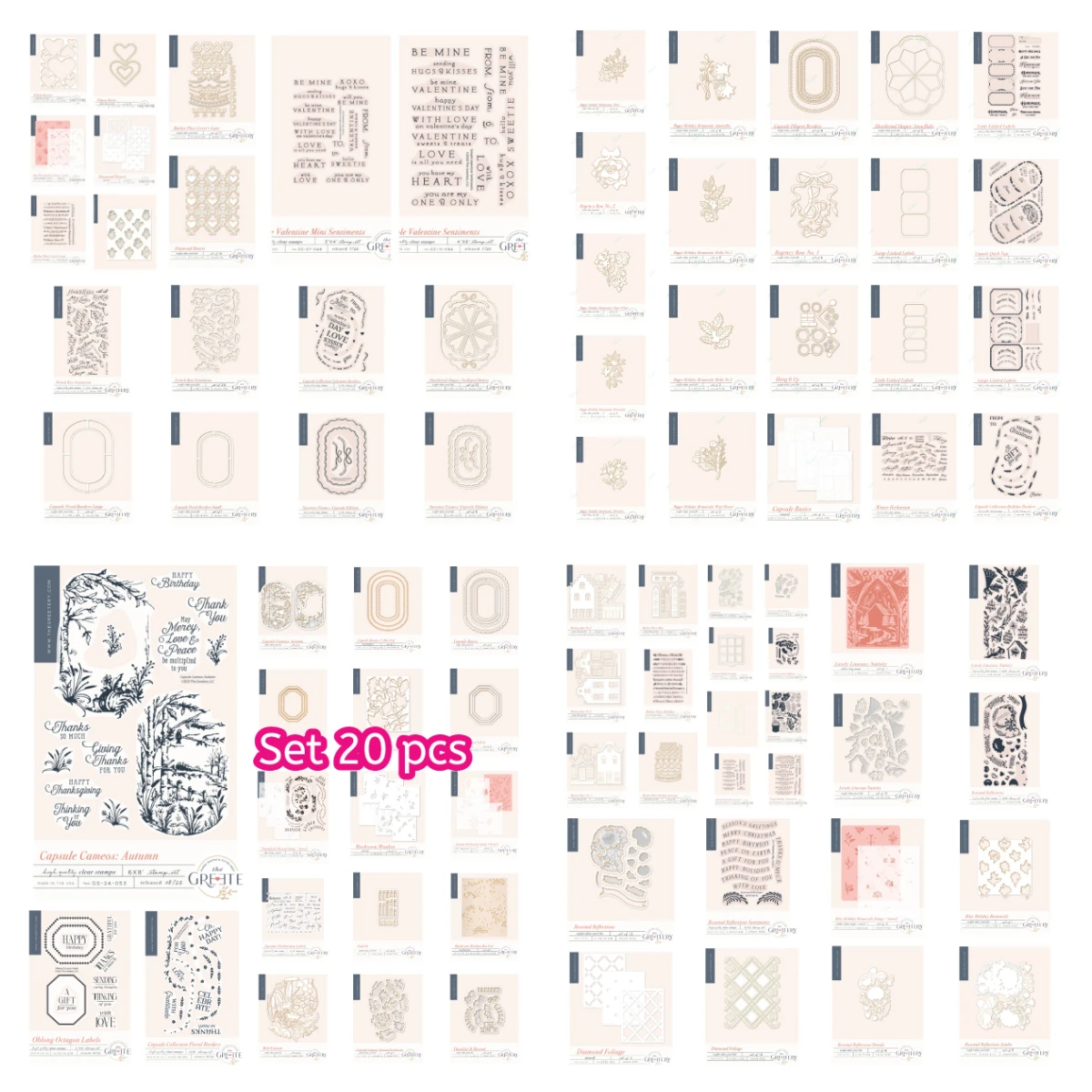 Neue Greetery Thankful & Blessed Capsule Quick Tags Metall-Stanzformen Stempel DIY für Scrapbook Kartenherstellung Fotoalbum 2026 Neu