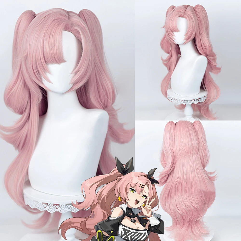 

Zenless Zone Zero Nicole Demara Wig Synthetic Long Straight Pink Game Cosplay Hair Heat Resistant Wig For Party