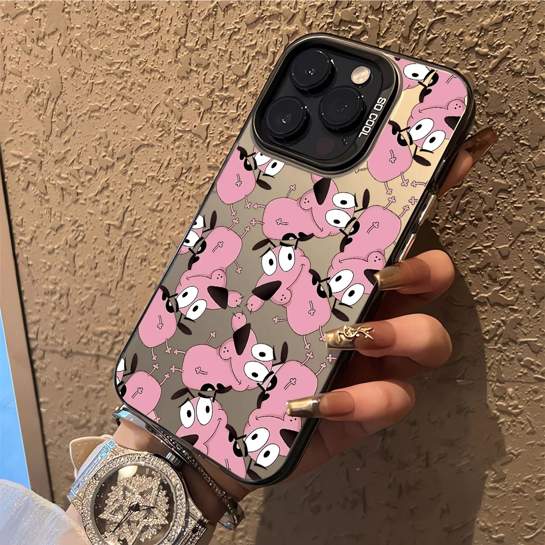 Hot COURAGEOUS Cowardlys Dog Phone Case for IPhone 16 15 14 13 12 11 Mini Pro Max X XR XSMAX 8 7 Plus Anti Fall Matte Back Cover