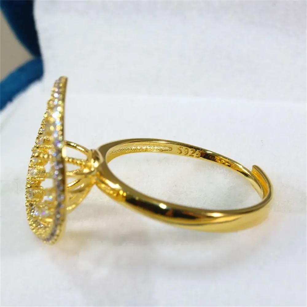 Solid S925 Sterling Silver Pearl Ring Settings Findings & Accessories  for Jewelry Making Bulk Wholesale Craft Supplies No Pearl