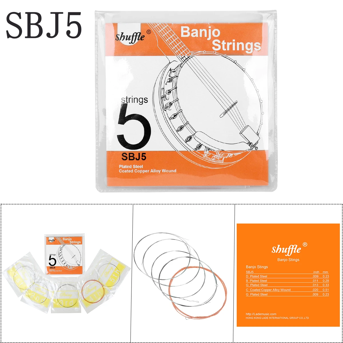 4/5 Banjo Strings SBJ5/BJA5/BJ10/BJ11/BJ12 Strings Set Plated Steel Coated Copper Alloy Bronze Phosphor Bronze Winding Parts