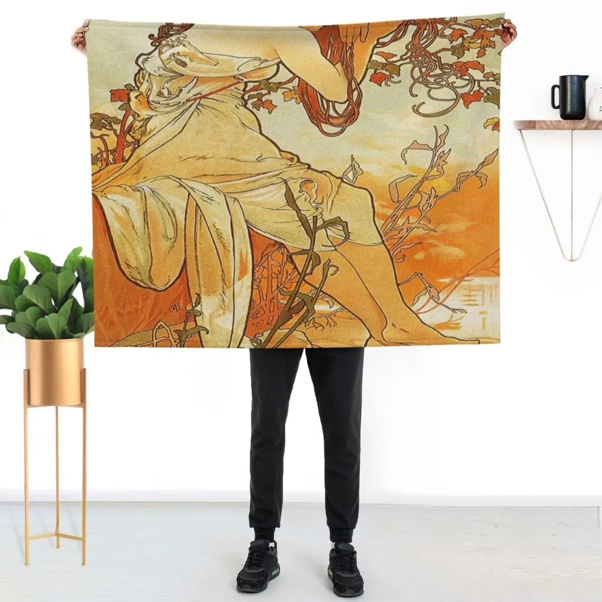 

alfons mucha - alphonse mucha Throw Blanket Soft Plush Blanket as Housewarming Gift