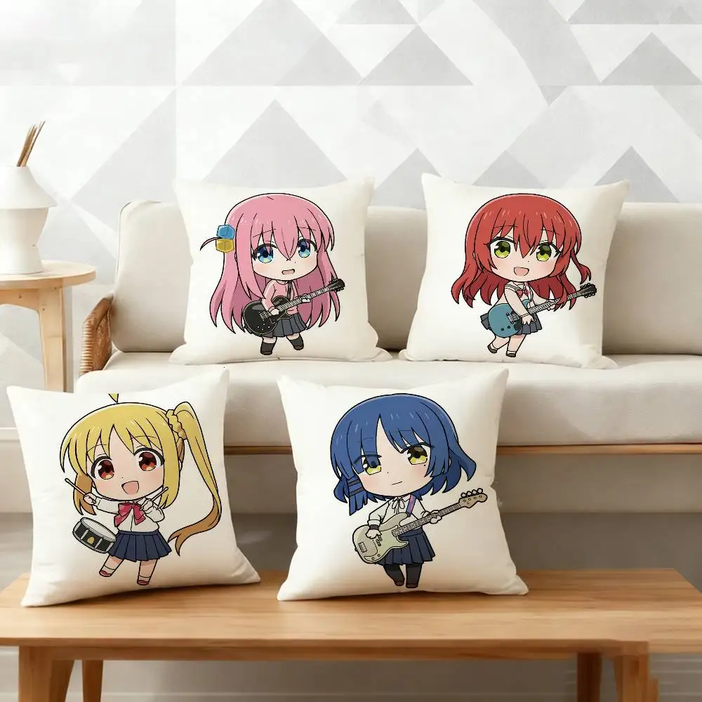 

B-bocchi the Anime rock Pillow Case for Sofa Living Room Home office Decor Protective Cover