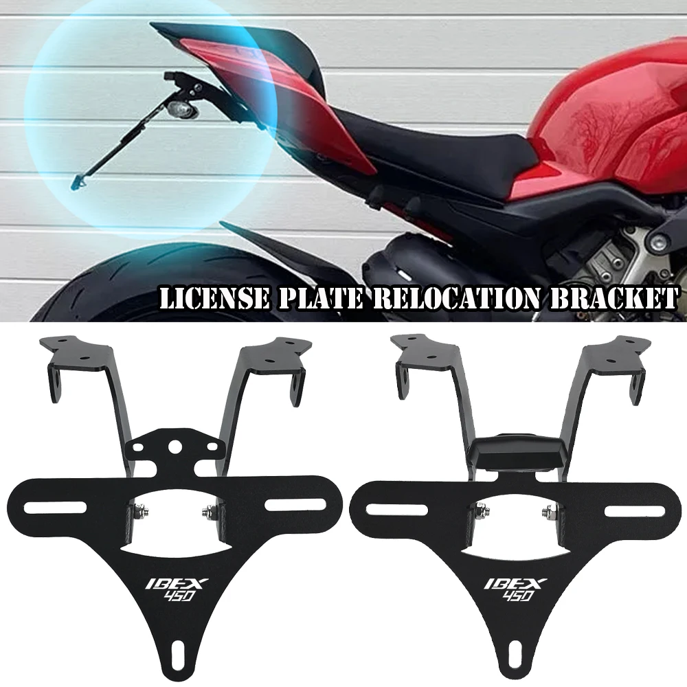 

2024-2026 450 MT IBEX450 For CFMOTO 450MT IBEX 450 Motorcycle License Plate Holder Bracket Rear Tail Tidy Fender Eliminator Kit