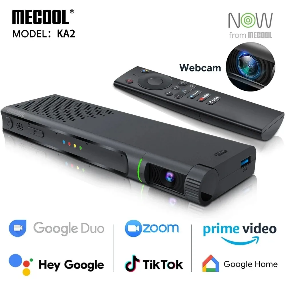 [Genuine]Mecool KA2 Android TV With Camera Amlogic S905X4 Android10 4GB 64GB 4K 2.4G&5G Video Calling With Media Receiver TV Box