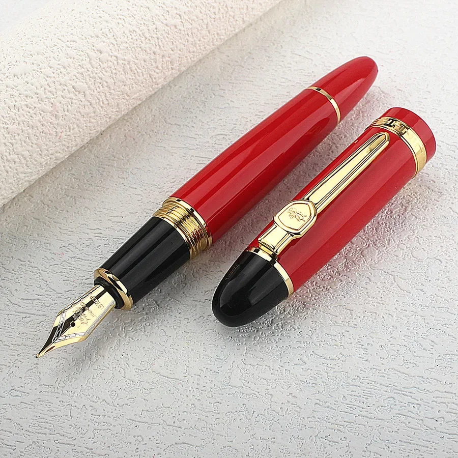 JINHAO Fountain Pen M/F/ Nib Retro Design Metal Elegant Material Clip Writing School Office Supplies Stationery