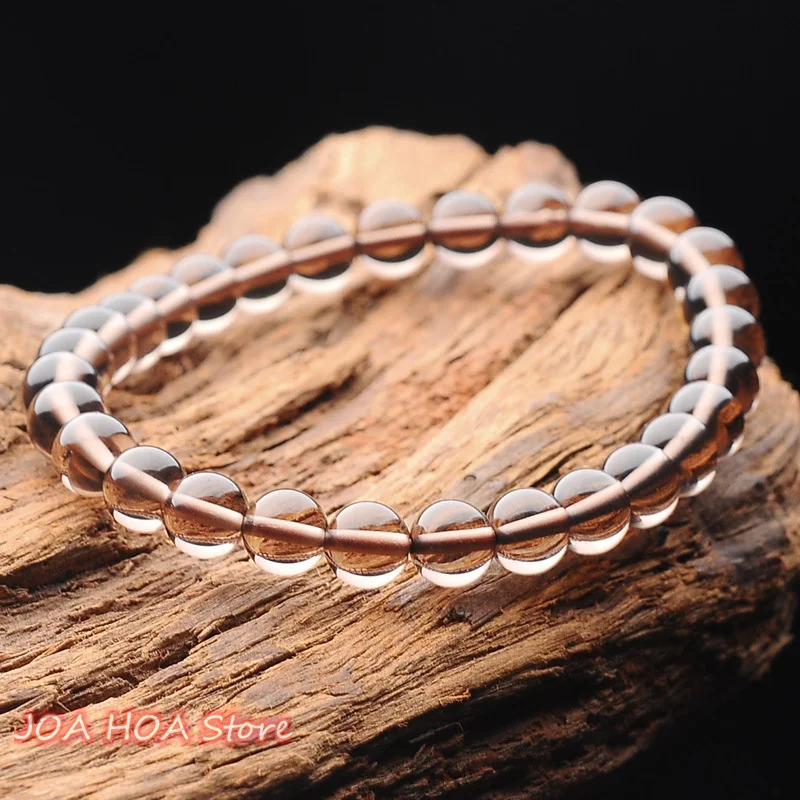 Ice-obsidian Natural Obsidian Bracelet Fashion 6mm BANGLE Men Women Couple Bracelets Handring Boutique Jewelry