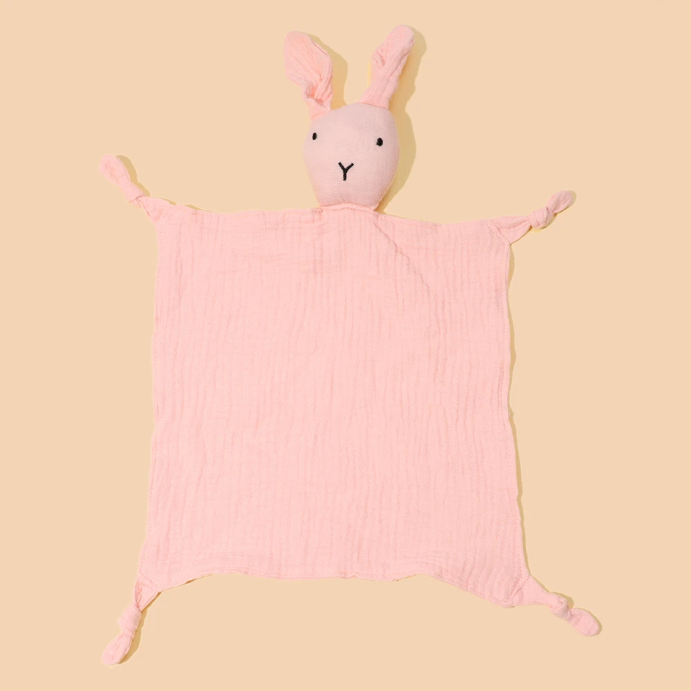 Pure Cotton Soft Baby Soothing Towel Cute Rabbit Bib Infant Comforting Towel Rabbit Baby Face Towel Handkerchief Baby & Girl Toy