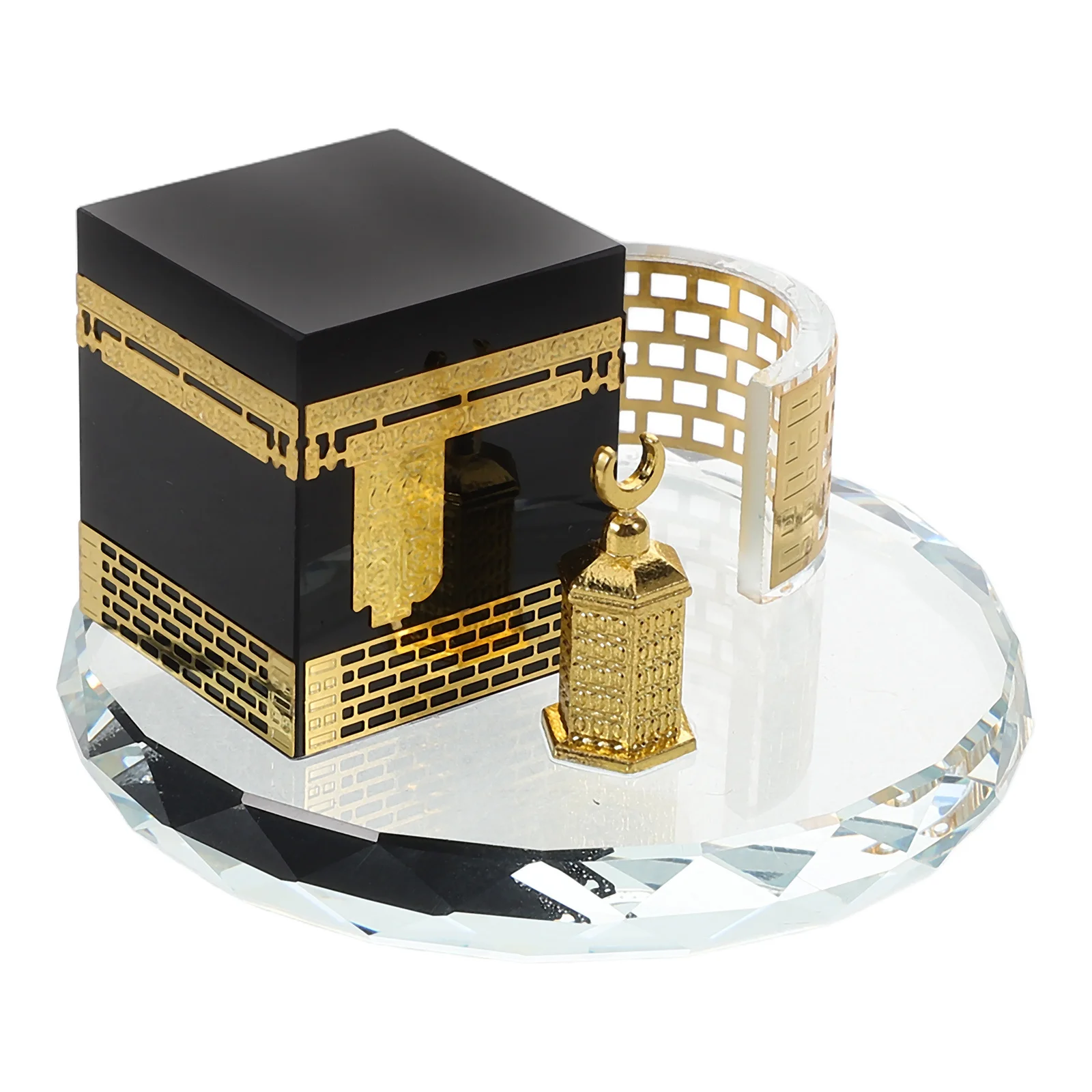 

Mini Crystal Handicraft Souvenir Islamic Architecture Home Table Decor Saudi Arabia Crystal Showpiece Table Decor Islamic