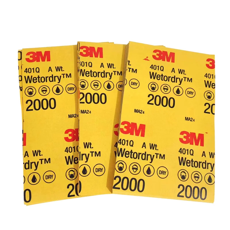 3M401q Beauty Sandpaper P2000 Mesh Polishing Sandpaper Auto Finish Polishing  Water Sandpaper Sand