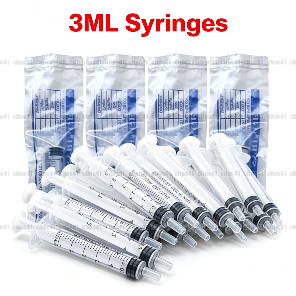 5-500Pc 3ml Plastic Syringe Without Needle Disposable Feeding Tool for Pets, Oral Medicine Dispenser Injector for Precise Dosage