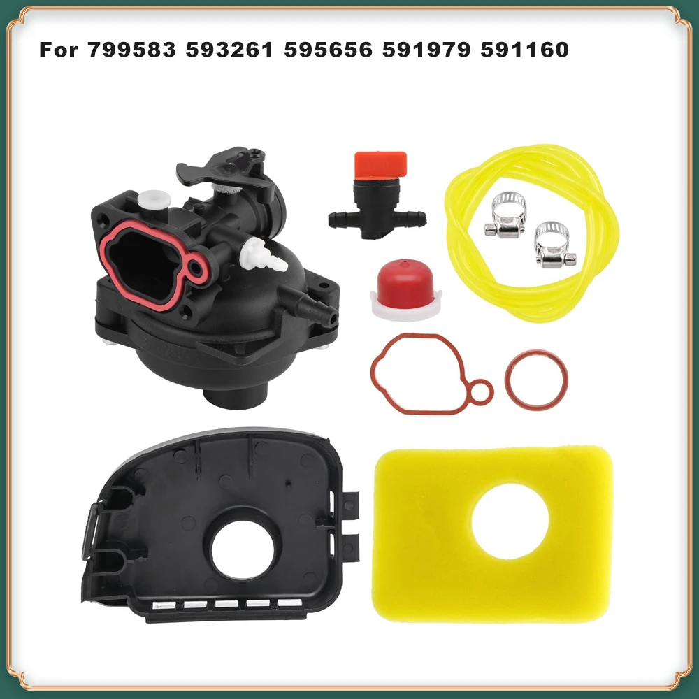 Carburetor & Air Filter Cover Service Kit - Includes Parts 591160, 591979, 593261, 595656, 595660, 799583 for Model 550E
