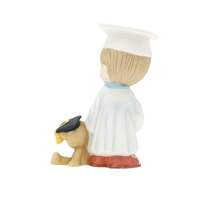 Precious Moments Water Drop Doll, Graduation Season Boy Doll Bear Ceramic Ornament