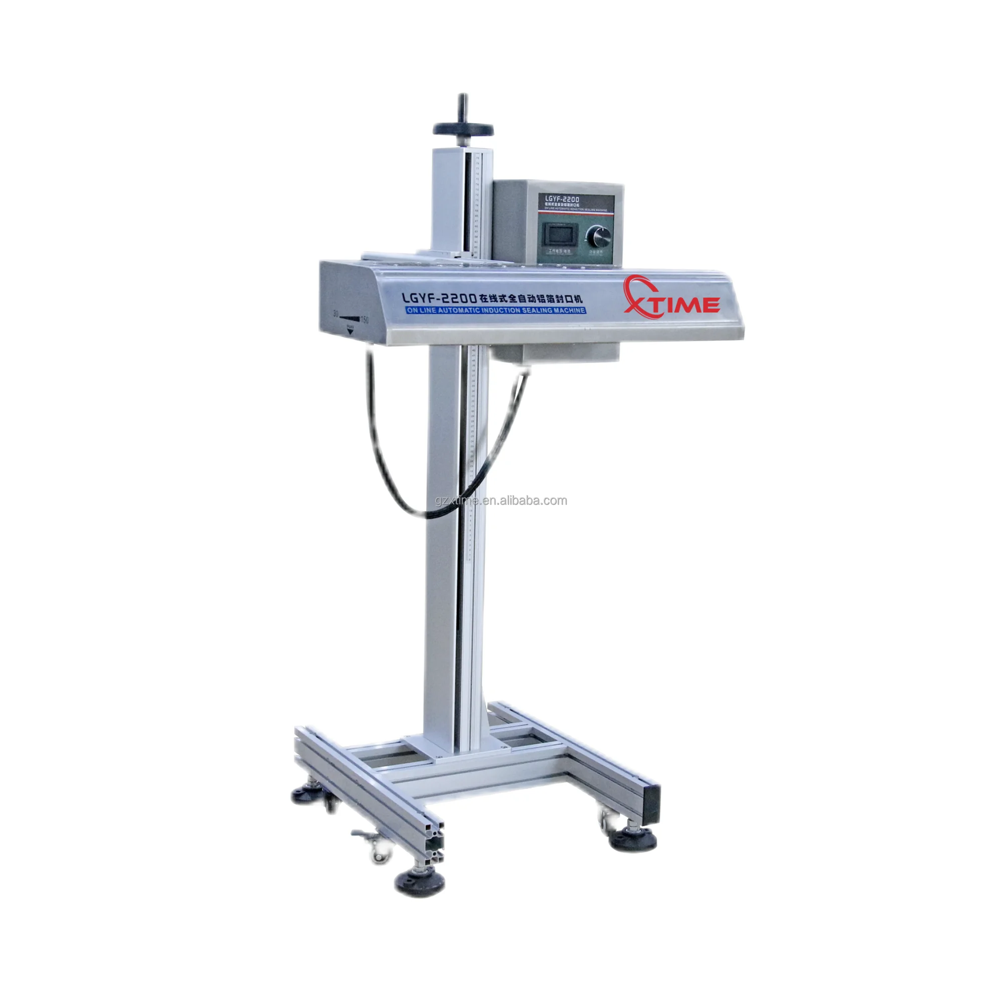 Xtime Full Automatic Powder Snack Sauce Glass Plastic Food Bottle Aluminum Foil Induction Sealing Machine With Conveyor