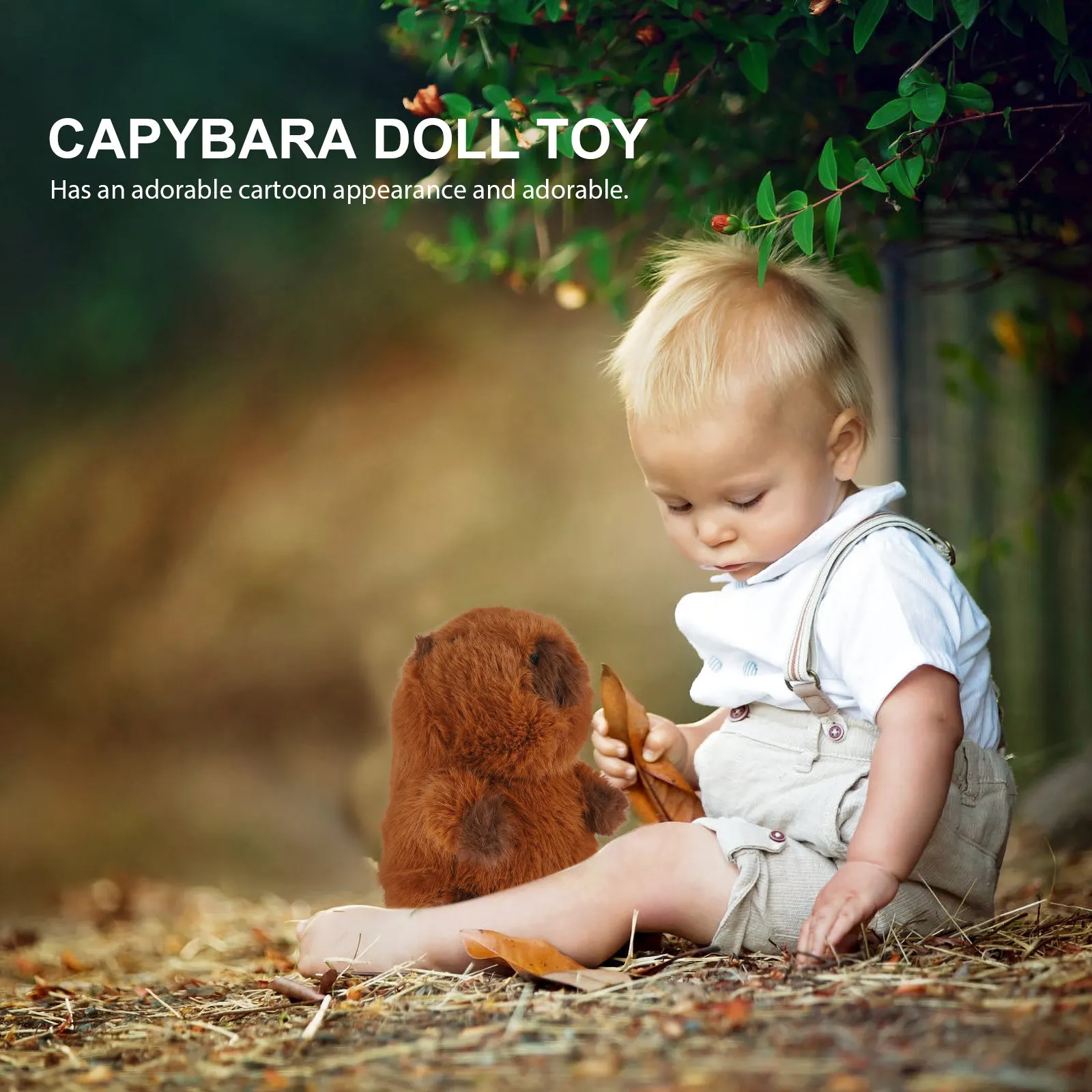 

Очаровательная игрушка в форме капибары, изысканное исполнение, эластичный наполнитель, долговечная форма, украшение для детской комнаты