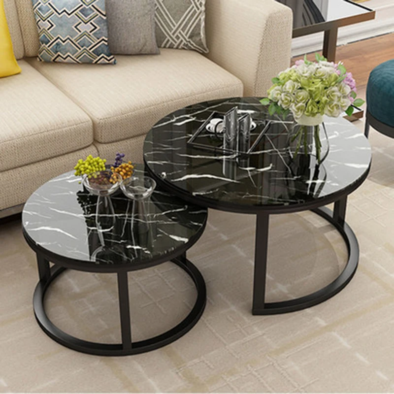 Table Northern Coffee Fire Stone Table Size Combination Household Side Table Simple Dressing Mesa Redonda Kitchen Furniture