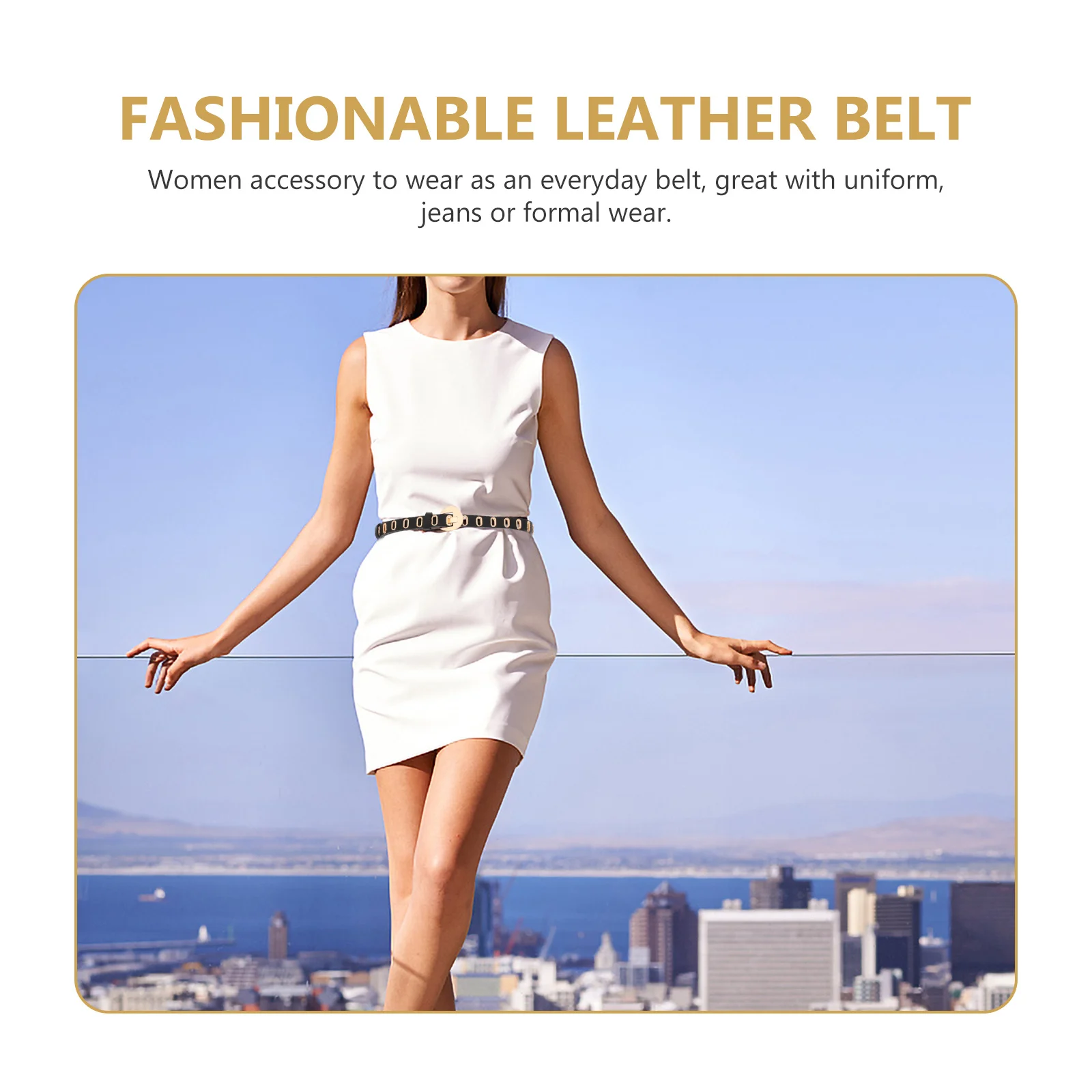 حزام خصر للنساء، حزام عصري مناسب لفساتين الجينز، تنورة الزي، هدية، مجانيات التحمل #5