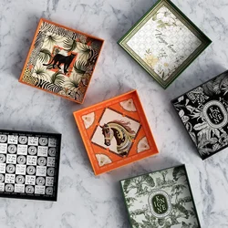 European-style High-end Porch Tray Household Storage Melamine Jewelry Plate Square Aromatherapy Storage Tray in Sample Room