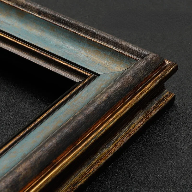 Wood Golden Frame Canvas Oil Painting Price Factory Wood Vintage Frame For Canvas Oil Painting Diy Frame Picture Shadow Box