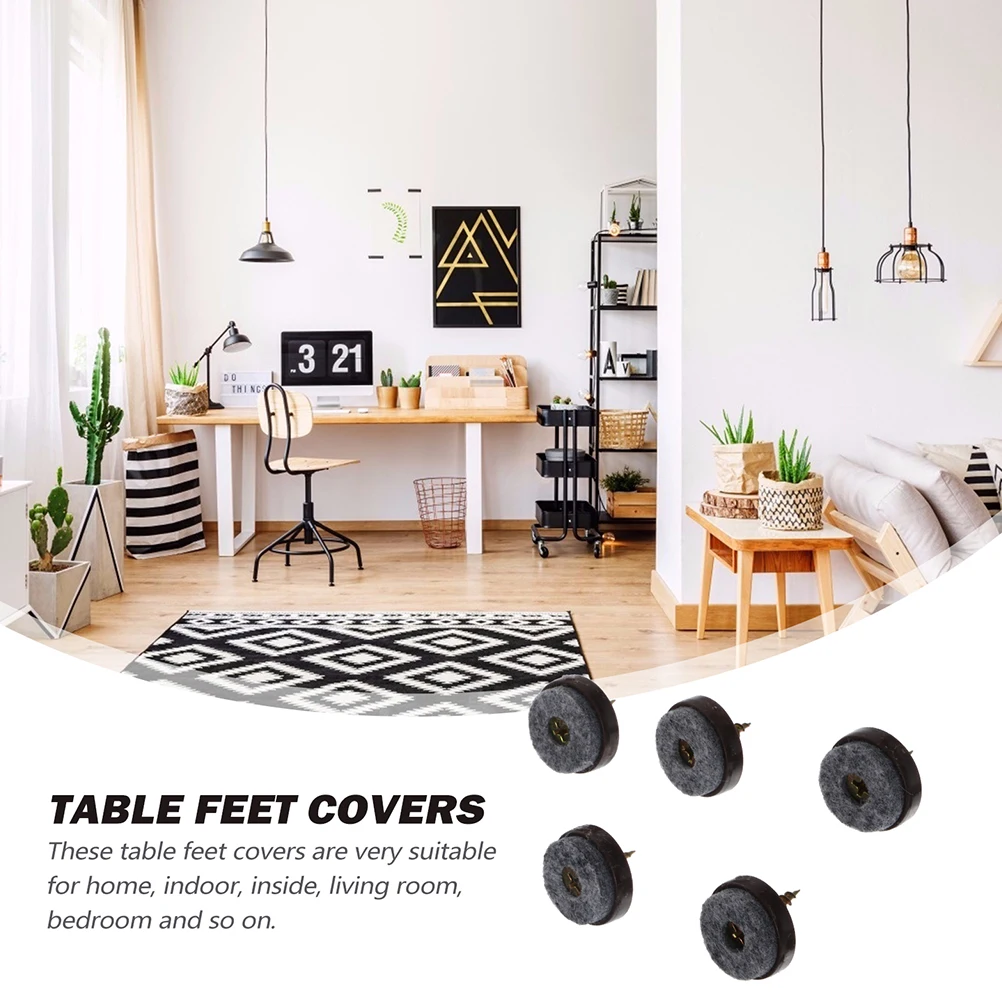 

20pcs Anti-Sliding Pads Nail Table Bottom Glide Home Heavy Duty Leg Caps Non Slip Pads For Chairs Stools Protection