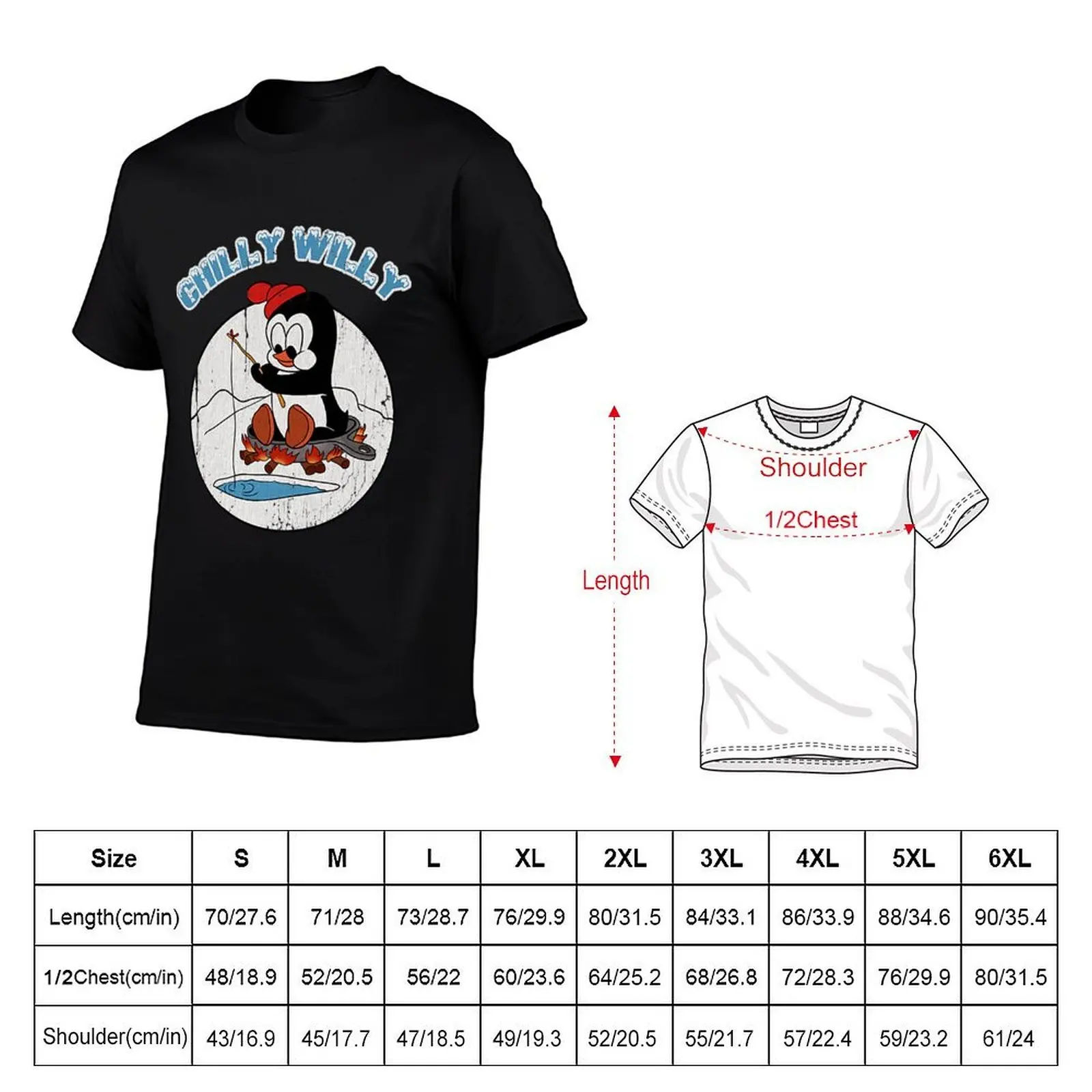 Distressed Chilly willy T-Shirt new edition Clothing oversized t shirts for men