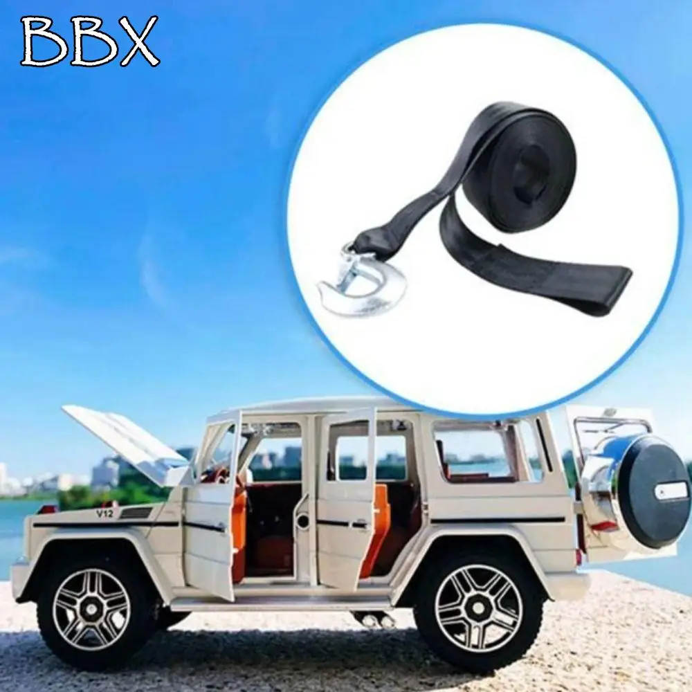 

Высокопрочный буксировочный ремень с крючками Наконечник петли Сверхмощный ремень Прочный ремень для разрушения прицепа Буксировка автомобиля на открытом воздухе