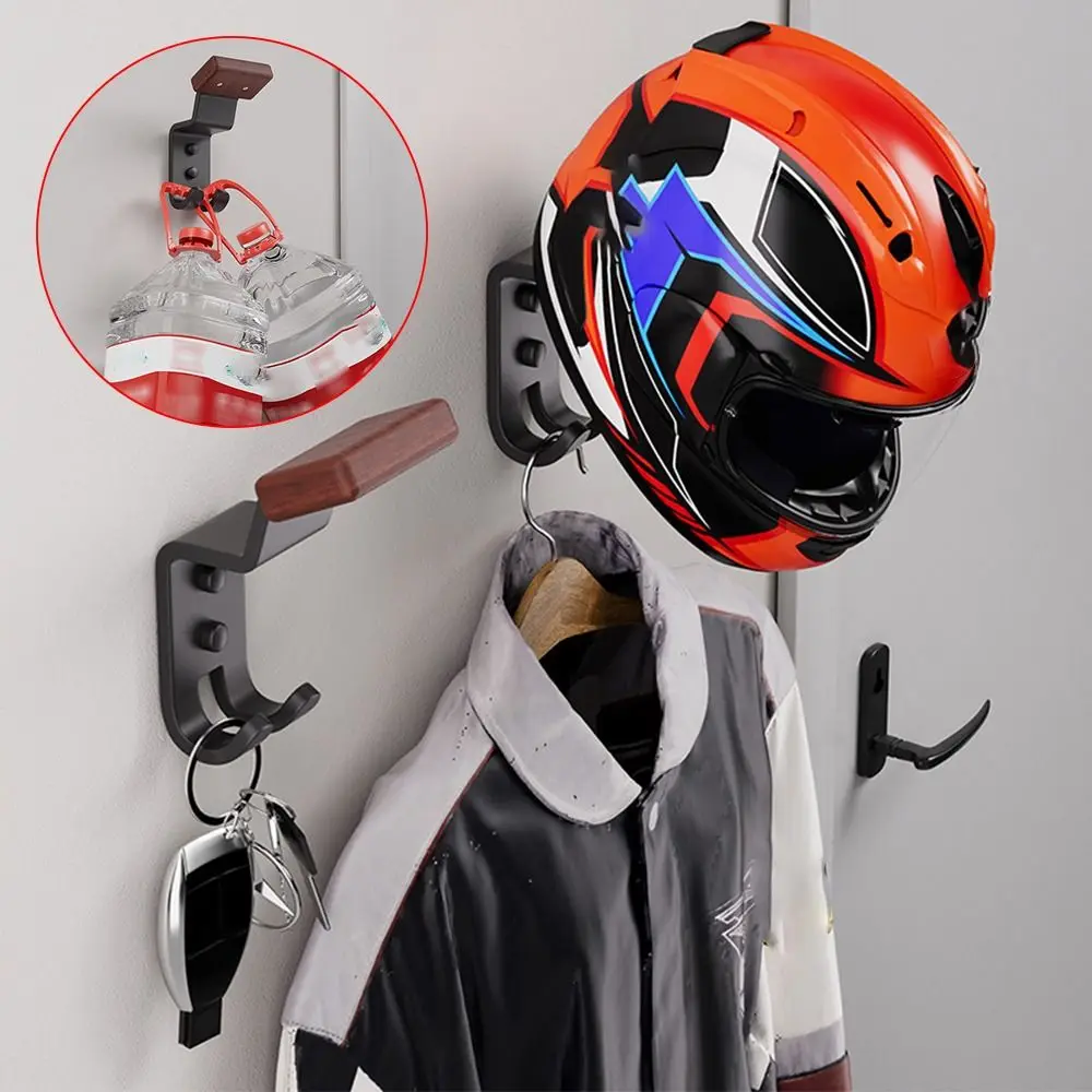 Suporte de parede universal para capacete de motocicleta, cabide de metal para capacete de bicicleta, exibição de capacete de bicicleta resistente