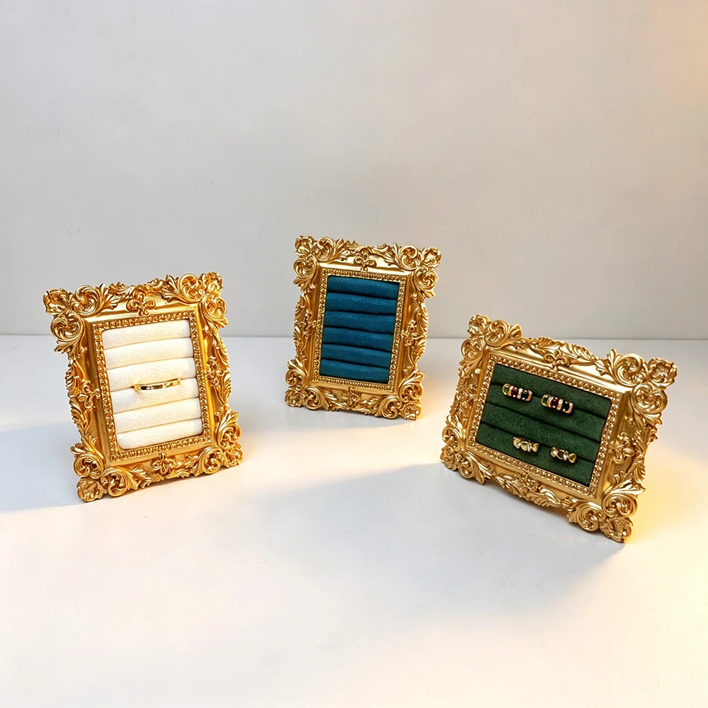 Jewelry Display Stand Vintage Photo Frame Ring Tray Jewelry Store Storage Booth Display Photography Display Item Prop