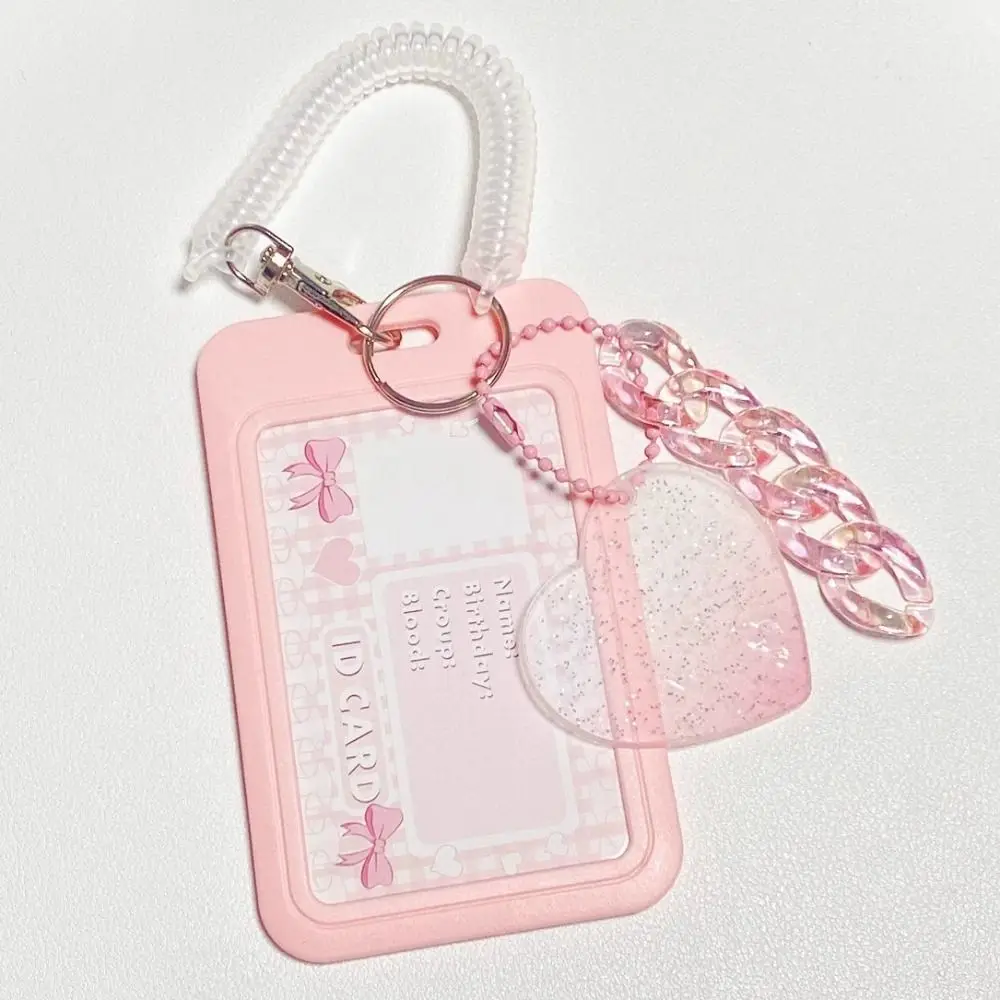 New High Beauty Card Holder Vertical Flash Pink Credit Card Holders Love Gradient ID Card Holder Bus Student