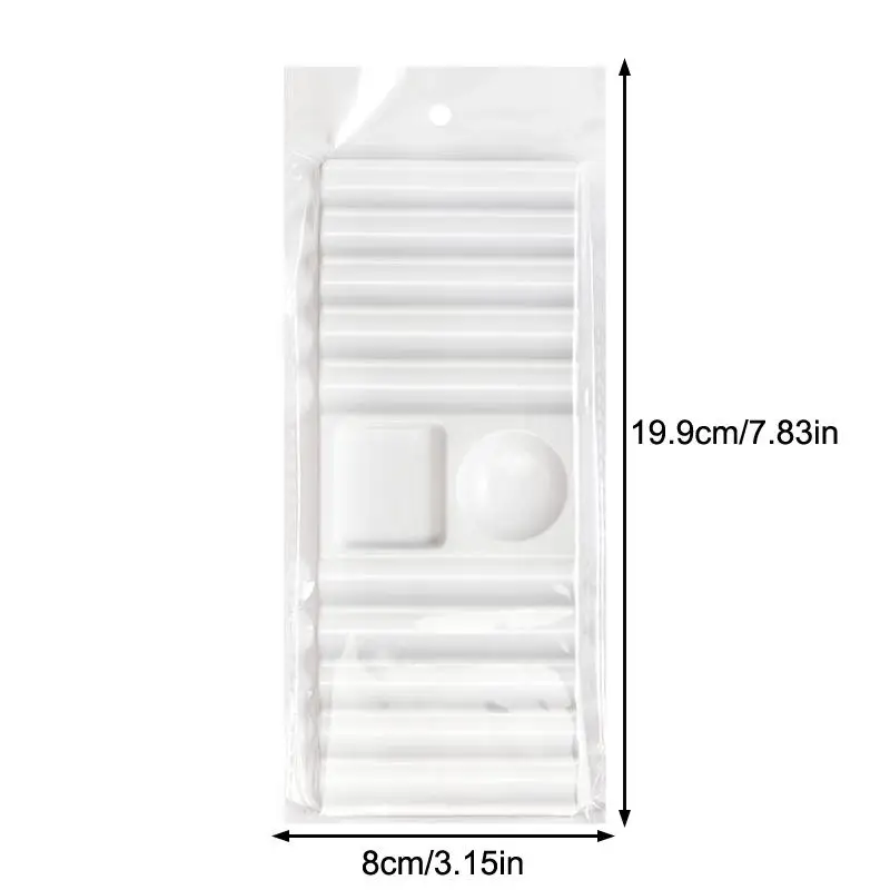 1PCS  10-Compartment Brush Stand With Color Palette Organize And Display Manicure Tool Plastic Multi-purpose Nail Art Pen Holder
