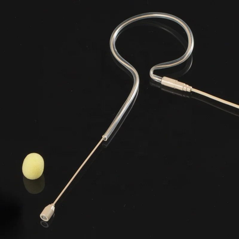 

STLF Professional Popular Single Earset Microphone Mini Beige Omnidirectional Condenser Microphone with Earhang