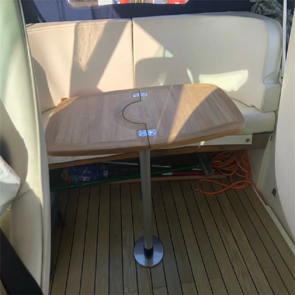 

Boat Barrel Folding Teak Table Top 570/900x500mm,22.4/35.4x19.7 Inch Plain Marine Yacht RV Caravan TC5090